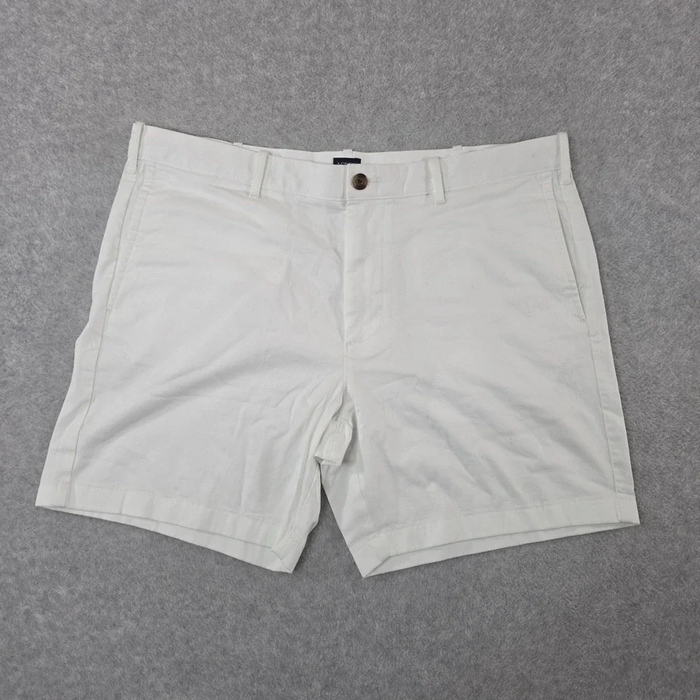 J. Crew 7 Inch Inseam Chino Shorts Men's Size 38 White Classic Fit NWT  $70